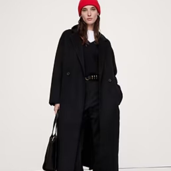 Banana Republic Jackets & Blazers - Banana Republic NEW double faced belted wrap coat recycled wool blend women's M